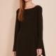 Must-have Vogue Simple Attractive Flare Sleeves Low Cut One Color Fall 9/10 Sleeves Dress - Bonny YZOZO Boutique Store