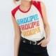 Oversized Vogue Printed Cap Sleeves Scoop Neck Sleeveless Alphabet Summer T-shirt - Bonny YZOZO Boutique Store