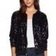 Vogue Slimming Sequined Chic Casual 9/10 Sleeves Baseball Jacket Top Coat Jacket - Bonny YZOZO Boutique Store