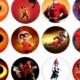 The Incredibles - Decoration - Cupcake Topper - Cake Decorating - Customize Cakes - Cupcake or Cookie Toppers -  Edible Images