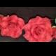 5 Edible deep red roses with 3 bunches of baby's breath / Gum paste / fondant / Cake decoration /  sugar flower / wedding cake decoration