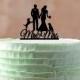 Unique Wedding Cake Topper,Silhouette Custom Wedding Cake topper, Personalized wedding cake topper, Funny wedding cake topper a two dog