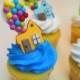 Pixar UP cupcake toppers / Fondant cake decorations inspired by Disney UP movie ( 12 sets )