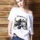 Skull-patterned cotton loose short-sleeve t-shirt summer female 7707 - Bonny YZOZO Boutique Store