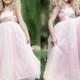 Blush Pink Flower girl dress, lace flower girl dresses, tulle girls dress, girls party dress, rustic boho flower girl dress,bridesmaid dress
