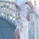 One-of-a-Kind Chinese Style Eggshell Full-Length Wedding Gown