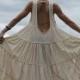 boho maxi dress, boho wedding dress, gypsy cotton dress, gypsy summer dress, gypsy boho dress, open back dress, flamenco dress, white maxi