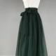 EMERALD chiffon skirt, any length and color Bridesmaid skirt, floor length, empire waist chiffon skirt, SASH is additional charge!