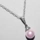 Blush Pink Pearl Necklace, Swarovski 8mm Rosaline Pearl Silver Necklace, Light Pink Pearl Wedding Necklace, Pink Bridesmaids Wedding Jewelry