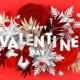 Happy Valentine's Day Hearts vector background romantic greeting card floral design