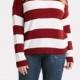 Must-have Vogue Scoop Neck Spring Casual 9/10 Sleeves Stripped Sweater - Bonny YZOZO Boutique Store