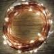 100 LED Battery Operated Fairy Lights, 10M 33 feet,  Rustic Wedding Decor, Room Decor, Copper Wire Strand Warm White