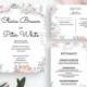 Wedding Invitation Set Template Printable Wedding Invitation Suite DIY Templett PDF Instant Download Editable