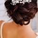 Silver leaf hair comb Wedding hair clip Wedding hair accessory wedding hair piece Leaves bridal hair piece Bridal hair pin Bridal hair comb