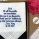 Father of the bride handkerchief and gift box, embroidered wedding handkerchief