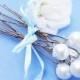 Pearl Bridal Hairpins,  Swarovski White Pearls - SET OF 6 - For Brides, Bridesmaids or Flowergirls