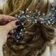 something Blue wedding hair accessories Mermaid tiara blue headpiece Beach Long Hairvine tocado moldeable novia braut haarschmuck blau gold