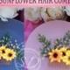 Sunflowers Hair comb Wedding hair accessories Sun Flower Hair Piece Bridesmaids Gift Large sunflower Fall Wedding Comb Flower Girl Hair Clip
