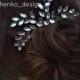 Swarovski crystal comb Wedding headpiece boho Bridal hair piece Sparkly bridal Rose gold vintage hair piece wedding gift ideas for bride