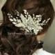 Bridal hair accessories Crystals Wedding hair comb Tocado novia Silver leaf hair vine Bridal peigne cheveux mariage peigne hairvines wedding