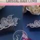 Clear Rhinestone Crystal bridal hair comb Swarovski Bridal hair comb Bridesmaids Hair Comb Vintage Inspired Crystal Jewelry