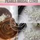 Swarowski Bridal hair comb-Bridal Hair Vine-Pearl hair vine-Wedding hair comb-Crystal bridal headpiece-Crystals Bridal Wedding-Hair crown