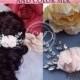 Blush Flower hair comb Lace Blush Pink lace hairclip Wedding Flower Headpiece Hair comb for wedding Headband mariage Floral Crystal hair