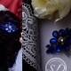 Royal blue swarovski hair pin Braut haarschmuck Bridal hair comb Swarovski Hair piece Crystal Comb Blus Blue Wedding Comb Tocados novia