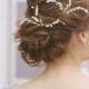 Set of three ivory pearl hair pins bridesmaid pearl wedding hair piece Cluster of Pearls Wedding Hairpin Celebrity Style Bridal head jewelry