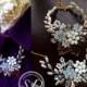 Gold Bridal Jewelry SET Necklace and Bracelet set Crystal Flower Leaf Necklace Moonstone wedding set Gold Bridal Bracelet Bridesmaid jewelry