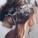 Clear tiara, Wedding hair accessories, hinestone tiara, Gold Leaf Headpiece, Rose Wedding hair comb,Wedding hair piece,xmas Bridal hair pins