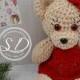 Handmade Crochet bear toy 11,8 "Amigurumi Bear Small soft toy Baby Shower Gift Classic Teddy Bear for girl gift Newborn prop toy teddy bear