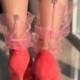 Pink Tulle Socks