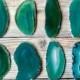 Green Agate Place Cards 2.5"-3.5" Blank Geode Wedding Crystals Placecards Bulk Agate Slices Wholesale geodes wholesale agate