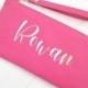 Personalized Wristlet Clutch - Personalized Bridesmaid Clutch - Cell Phone Clutch - Personalized Canvas Purse - Personalized Name Clutch