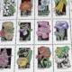 Set of 50 Wildflowers Stamps .. Vintage Unused US Postage Stamps .. Nature walks, springtime decor, Fields of flowers, Summertime, Florals