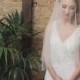 Wedding veil, two tier veil, blusher veil, simple veil, champagne veil, blush veil, pink veil, 2 tier veil, Pippa Middleton veil - 'ALICIA'
