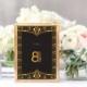 gorgeous gatsby printable art deco table numbers - instant download - gold and black wedding decorations