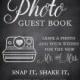 photo guest book - leave a photo and your wishes for the new mr and mrs - rustic wedding guest book - 8x10 - 5x7 PRINTABLE