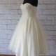 The Florence silk tea length wedding dress
