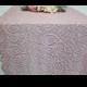 Blush Lace Table Runner,  wedding table runner, 12 inches / 30cm wide,  Lace Overlay ,wedding decor, wedding centerpiece, table decor
