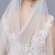 Boho Draped Bridal Veil Wedding veil, bohemian veil, Soft English tulle veil, Bridal veil wedding veil, long ivory veil, chapel drop veil