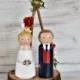 Boho Wedding Cake Topper Floral Tee pee, Personalized Bride and Groom, Unique Wood Figurines Mariage, Bohemian Wedding, Tribal Decor.