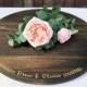 18" Custom Rustic Cake Stand - Round Wedding Cake Stand - Rustic Wedding Decor - Wooden Cake Platter