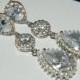 Crystal Bridal Earrings, Cubic Zirconia Chandelier Wedding Earrings, Teardrop Earrings, Bridal Jewelry, Sparkly Halo Earrings, Prom Earrings