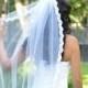 Wedding veil, single tier veil, white lace soft veil STYLE 033 MONACO