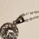 Cubic Zirconia Bridal Necklace, Dainty CZ Wedding Necklace, Crystal Charm Necklace, Bridal Cubic Zirconia Jewelry CZ Sterling Silver Pendant