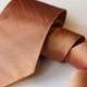 Copper Neck Tie - Raw Silk Ties - Metallic Tie - Copper Wedding Neck Ties - Dark Rose Gold Tie - Groomsmen Ties - Copper Wedding - Rustic-09