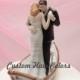 Custom Wedding Cake Topper - Bride and Groom Wedding Cake Topper - Row Away - Boat Wedding Cake Topper -  Romantic Wedding Cake Topper