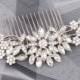 Crystal Bridal Hair Piece Rhinestone Bridal Hair Comb Silver Wedding Bridal Hair Accessories Crystal Bridal Headpiece Bridal Veil Comb Clip